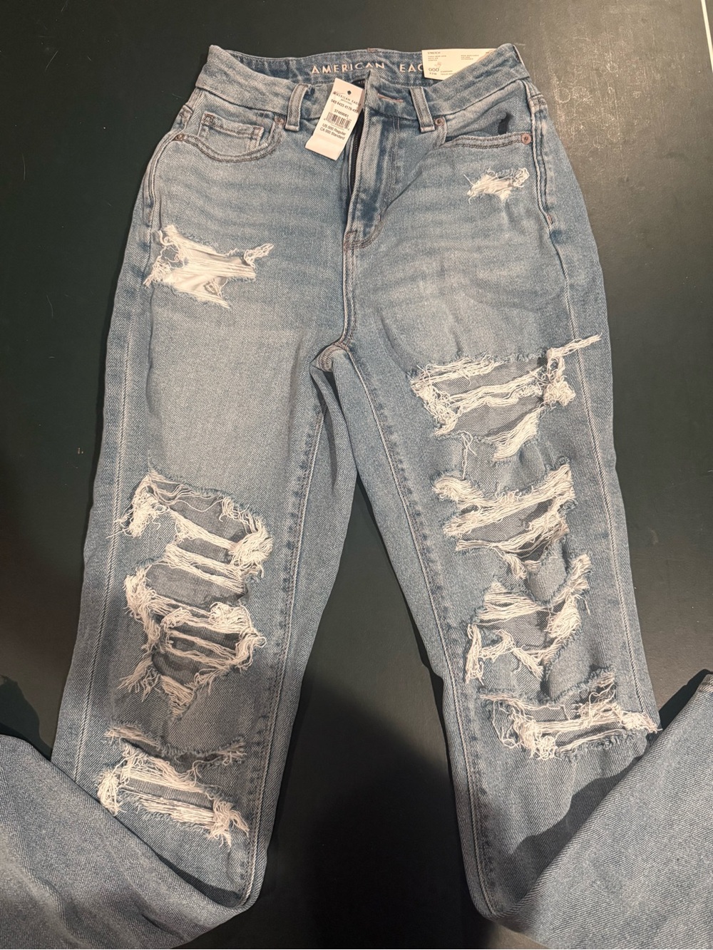 American Eagle Outfitters Light Blue Distressed Boyfriend Jeans